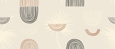 Papier peint à motif  Minimalist contemporary aesthetic trendy pattern. Fashionable template for design.