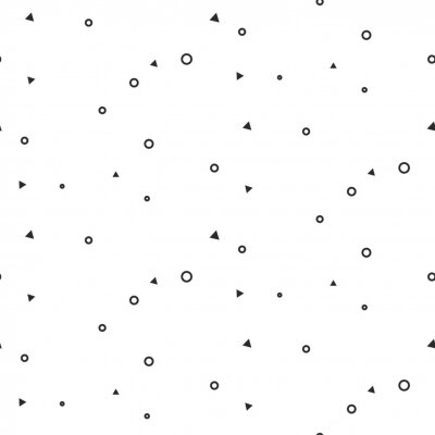 Papier peint à motif  Minime, géométrique, signes, seamless, blanc, modèle Inconspicés minces cercles et triangles site Web fond monochrome modèle.
