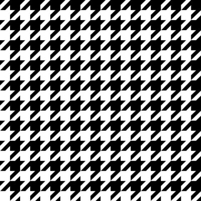 Papier peint à motif  Mode, seamless, modèle, hundstuth, noir, blanc, textiles