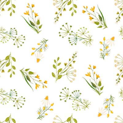 Papier peint à motif  Modèle aquarelle vecteur floral