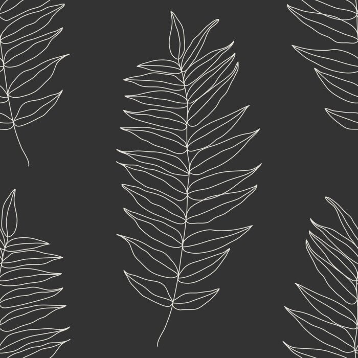 Papier peint à motif  Modèle d'art en ligne botanique