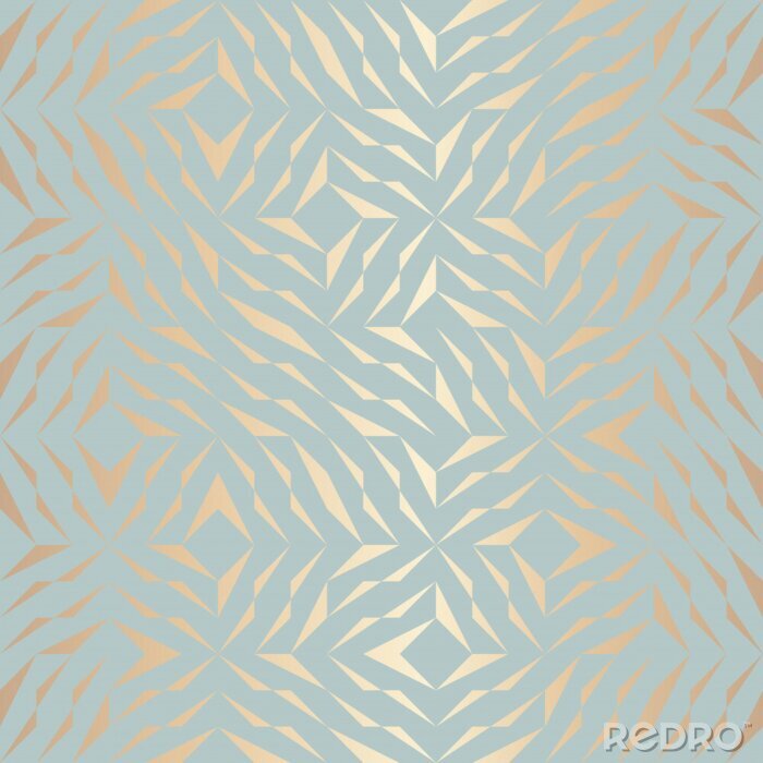 Papier peint à motif  Modèle d'élément doré géométrique sans vecteur transparent. Texture de cuivre de fond abstrait sur le vert bleu. Impression graphique minimaliste simple. Grille de treillis turquoise moderne. Géométri