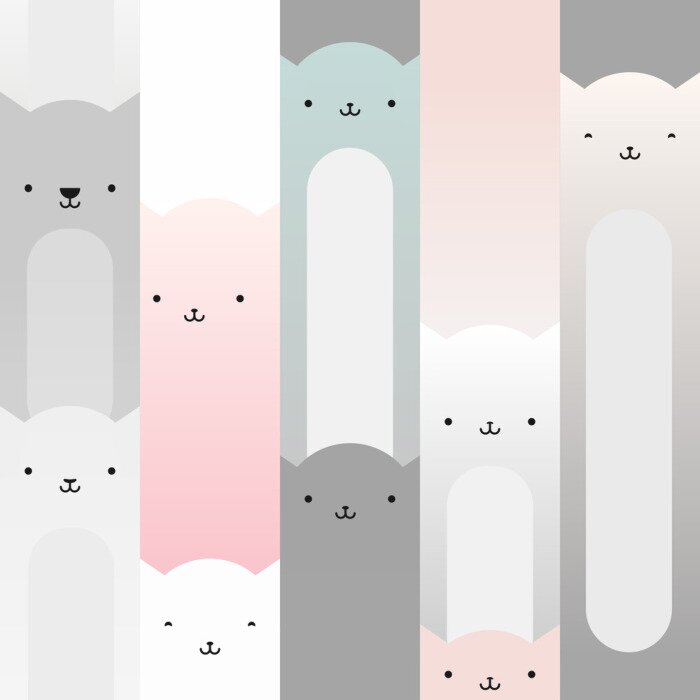 Papier peint à motif  Modèle de chat