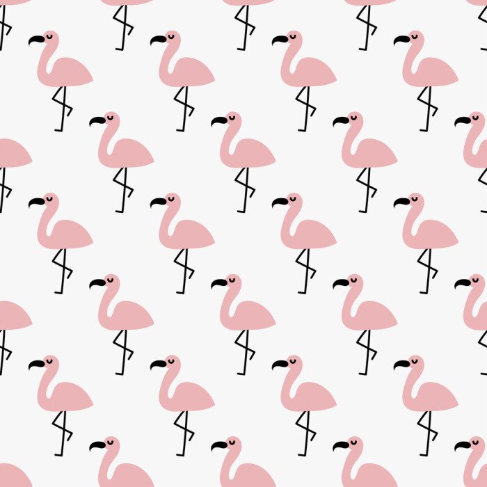 Papier peint à motif  modèle de flamant rose sans soudure