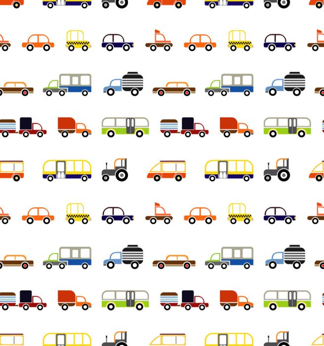 Papier peint à motif  Modèle de voiture sans soudure