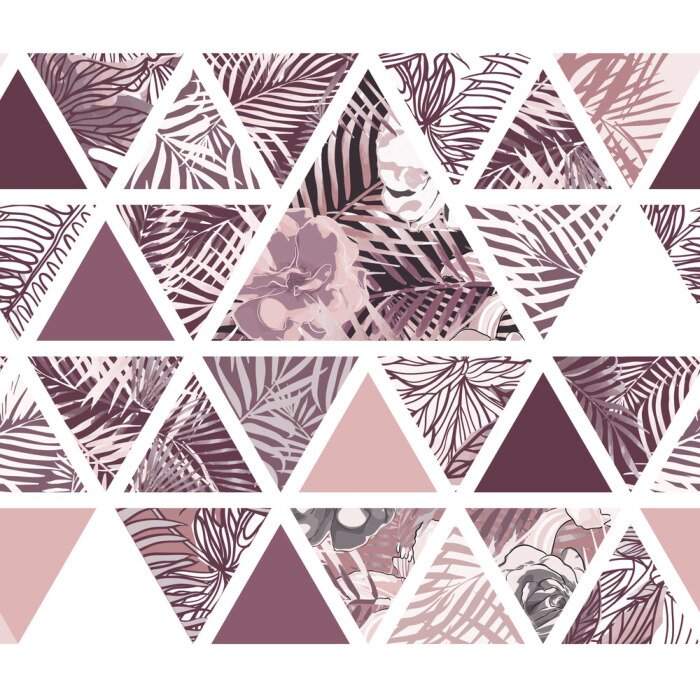 Papier peint à motif  Modèle hawaïen lumineux