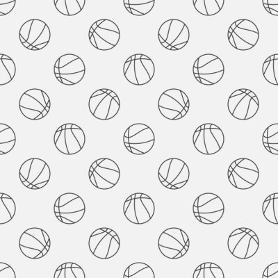 Papier peint à motif  Modèle linéaire de basket-ball