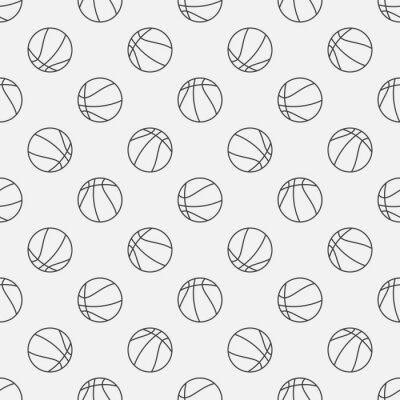 Papier peint à motif  Modèle linéaire de basket-ball