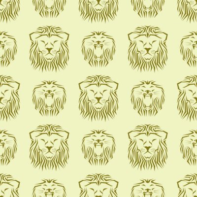 Papier peint à motif  Modèle minimaliste de chats sauvages