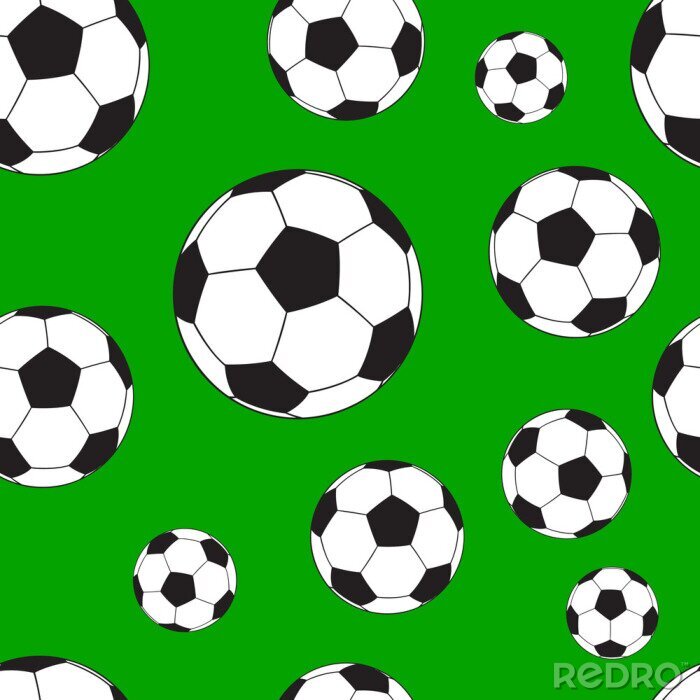 Papier peint à motif  Modèle sans couture avec des ballons de football