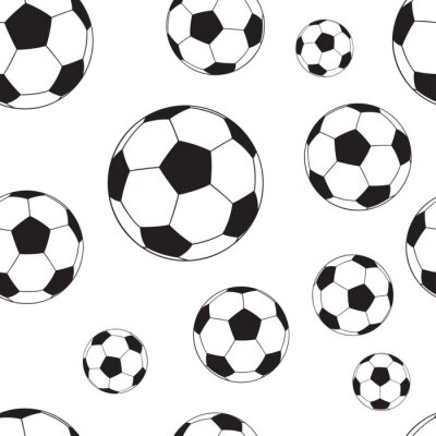 Papier peint à motif  Modèle sans couture avec des ballons de football