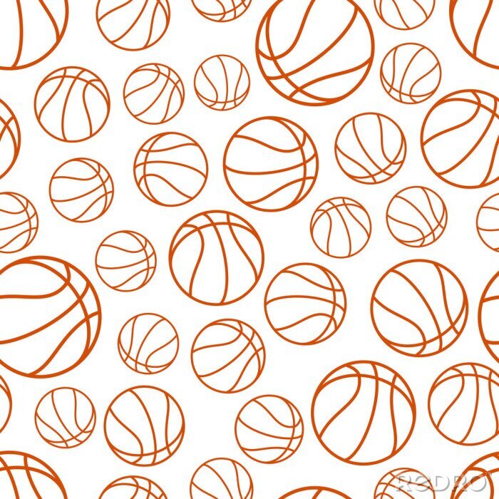 Papier peint à motif  Modèle sans couture de basket-ball