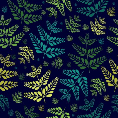 Papier peint à motif  Modèle sans couture de feuilles tropicales