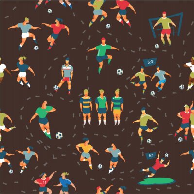 Papier peint à motif  modèle sans couture de football