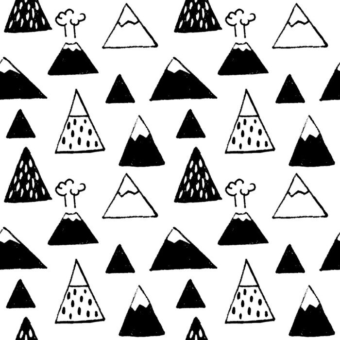 Papier peint à motif  Modèle sans couture de vecteur avec des montagnes