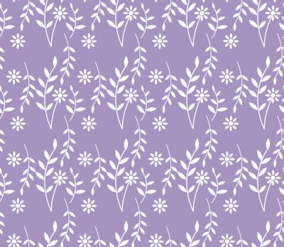 Papier peint à motif  modèle sans couture printemps lavande