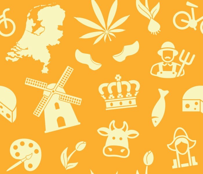 Papier peint à motif  Modèle sans couture sur le thème des Pays-Bas