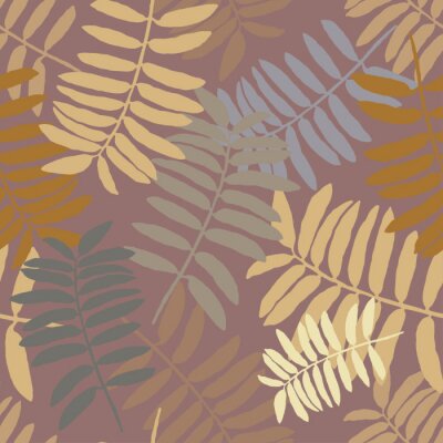 Papier peint à motif  Modèle sans couture tropical avec des feuilles de palmiers exotiques. Style hawaïen Illustration vectorielle