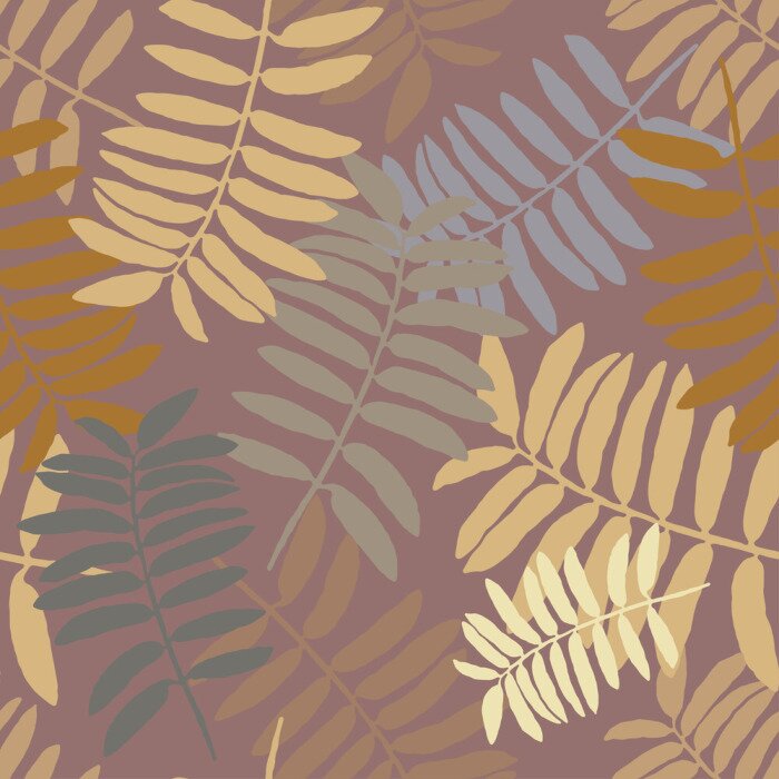 Papier peint à motif  Modèle sans couture tropical avec des feuilles de palmiers exotiques. Style hawaïen Illustration vectorielle