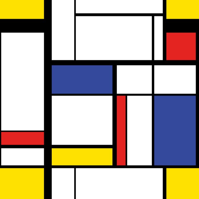 Papier peint à motif  Moderne, peinture, mondrian, style, seamless, modèle