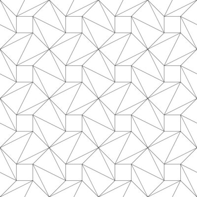 Papier peint à motif  Monochrome géométrique ligne fine motif sans soudure. Fond noir et blanc. Illustration vectorielle