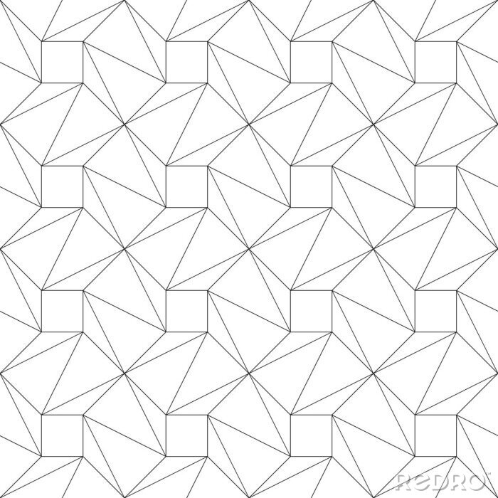 Papier peint à motif  Monochrome géométrique ligne fine motif sans soudure. Fond noir et blanc. Illustration vectorielle