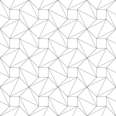 Papier peint à motif  Monochrome géométrique ligne fine motif sans soudure. Fond noir et blanc. Illustration vectorielle