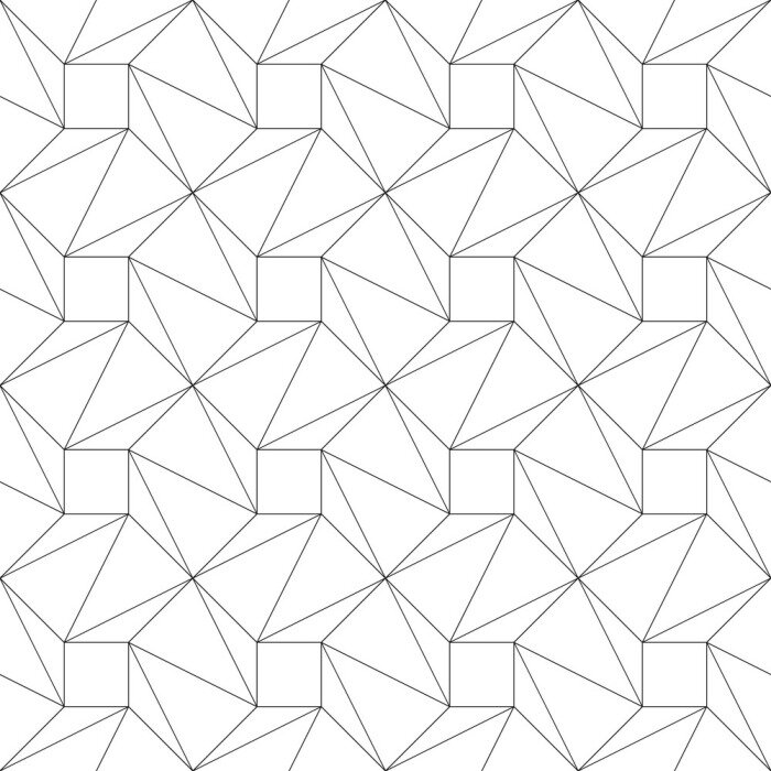 Papier peint à motif  Monochrome géométrique ligne fine motif sans soudure. Fond noir et blanc. Illustration vectorielle