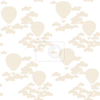 Papier peint à motif  Montée en ballon à air chaud de