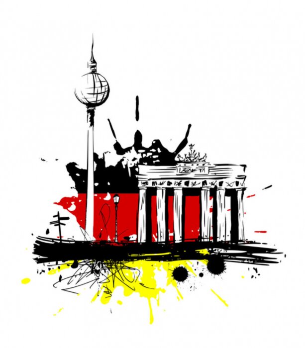 Papier peint à motif  Monuments Berlin ALLEMAGNE