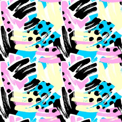 Papier peint à motif  Mosaïque colorée de style graffiti