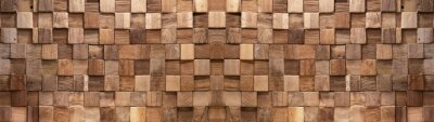 Mosaïque de cubes en bois 3D