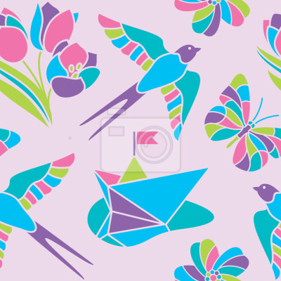 Papier peint à motif  Mosaïque romantique