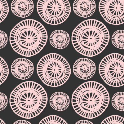 Papier peint à motif  Motif à gros points roses