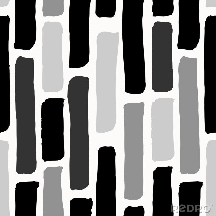 Papier peint à motif  Motif à rayures dans des tons noirs et gris