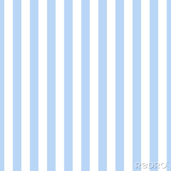 Papier peint à motif  Motif à rayures droites bleues et blanches