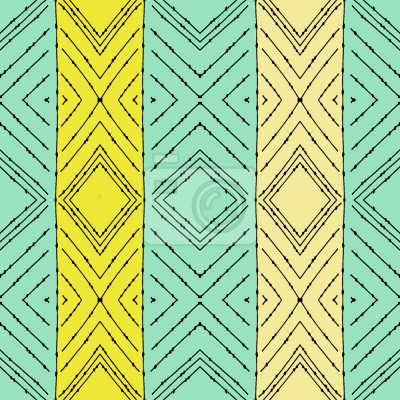 Papier peint à motif  Motif à rayures ethniques