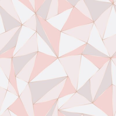 Papier peint à motif  Motif abstrait géométrique dans des tons de rose