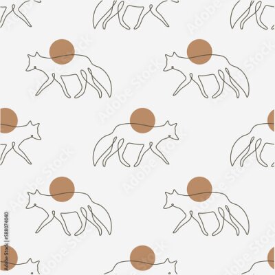 Papier peint à motif  Motif animalier minimaliste