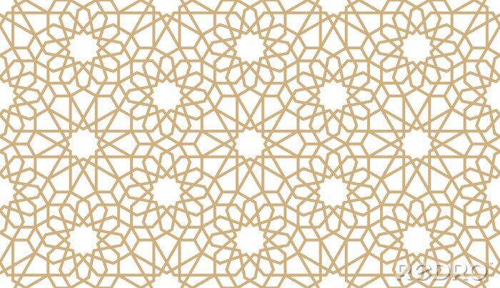Papier peint à motif  Motif arabe oriental avec des étoiles
