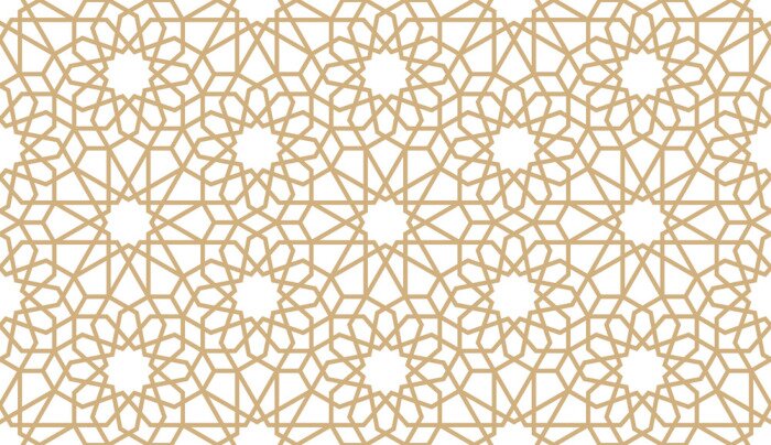 Papier peint à motif  Motif arabe oriental avec des étoiles