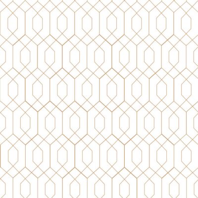 Papier peint à motif  Motif art déco délicat blanc