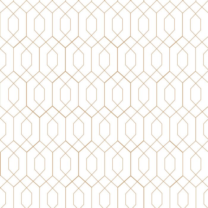 Papier peint à motif  Motif art déco délicat blanc