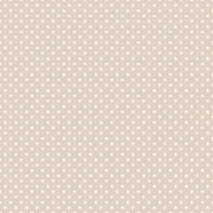 Papier peint à motif  Motif beige à petits points blancs