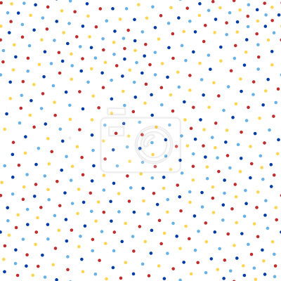Papier peint à motif  Motif blanc avec des petits points colorés