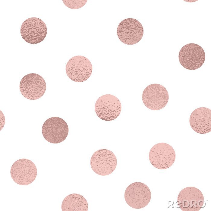 Papier peint à motif  Motif blanc avec des points roses dégradés