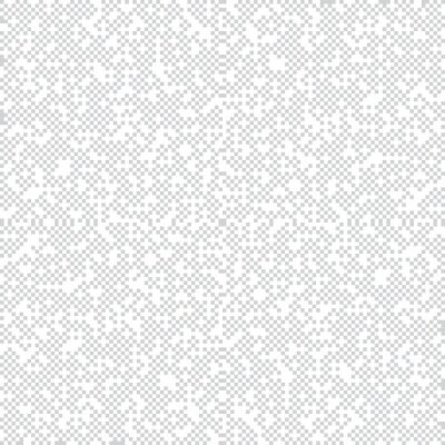 Papier peint à motif  Motif blanc et gris avec des points pixellisés