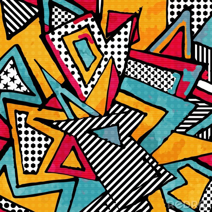 Papier peint à motif  Motif comique graffiti