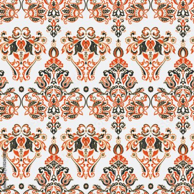 Papier peint à motif  Motif damassé élégant