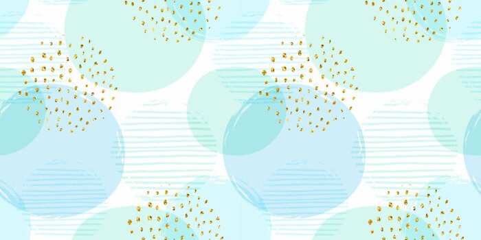 Papier peint à motif  Motif de cercles bleus aquarellés